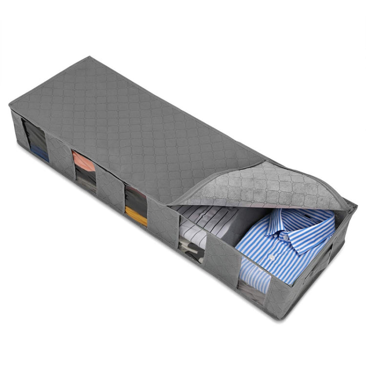 Caixa de Armazenamento para Cama em Tecido Não Tecido, Dobrável, para Edredão e Roupa, Saco de Armazenamento à Prova de Pó e Humidade, 97x33x15cm