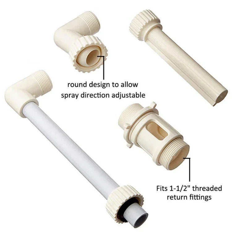 K-210 Acessórios de Decoração para Piscina Fonte Pequena de Cascata Ajustável em Altura para Piscina, Acessórios para Fonte de Cascata