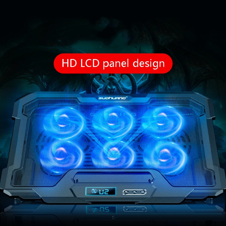 Base de arrefecimento para portátil Suohuang, cooler para portátil gaming, suporte para ventoinha de exaustão de portátil