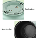 Multi-Function Electric-Cooker Mini Dormitory Student Cooking Rice Stir Frying Non-Stick Pot, 110V US Plug, White Manual Single Pot, White Manual Style with Steaming Grid, White Smart Single Pot, White Smart With Steaming Grid, Green Manual Single Pot