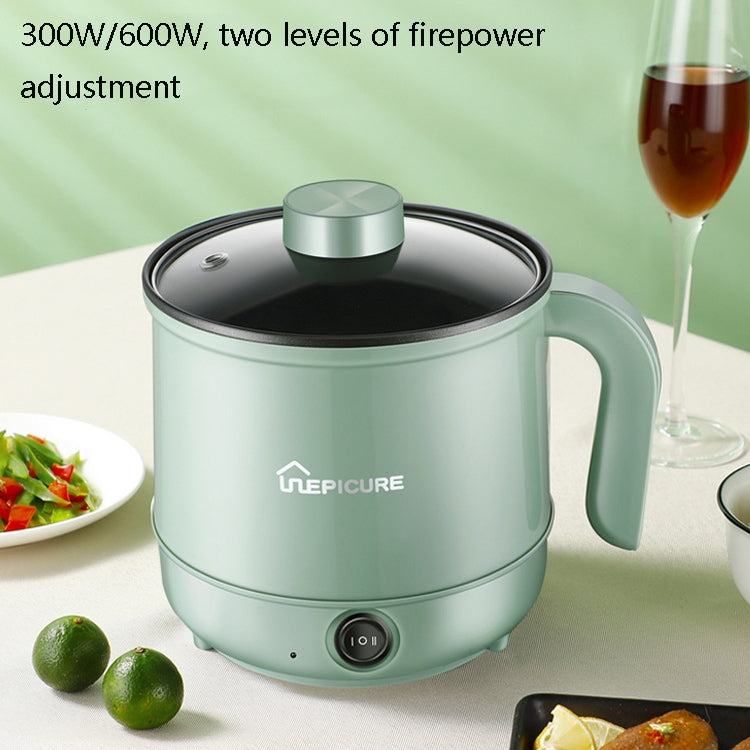 Multi-Function Electric-Cooker Mini Dormitory Student Cooking Rice Stir Frying Non-Stick Pot, 110V US Plug, White Manual Single Pot, White Manual Style with Steaming Grid, White Smart Single Pot, White Smart With Steaming Grid, Green Manual Single Pot
