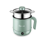Multi-Function Electric-Cooker Mini Dormitory Student Cooking Rice Stir Frying Non-Stick Pot, 110V US Plug, White Manual Single Pot, White Manual Style with Steaming Grid, White Smart Single Pot, White Smart With Steaming Grid, Green Manual Single Pot