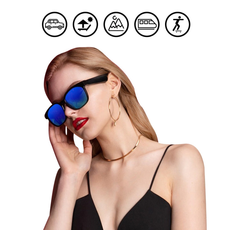 Óculos de Sol Inteligentes de Áudio Bluetooth A12, Azul, Preto, Verde, Vermelho Dourado, Prateado