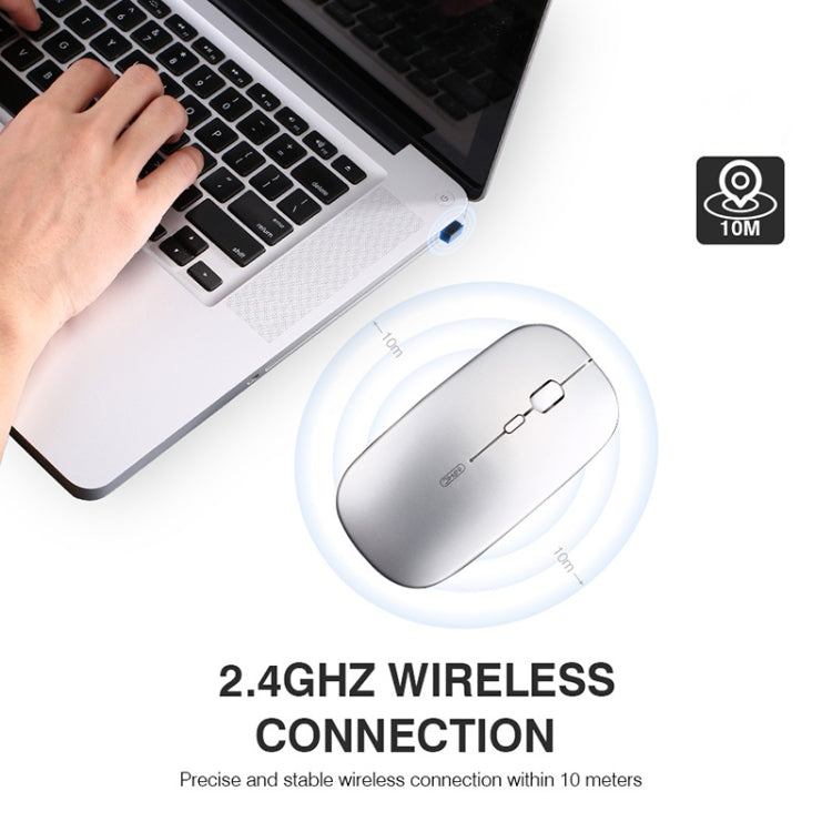 Rato sem fios silencioso para portátil Inphic PM1 Office, com indicador de bateria
