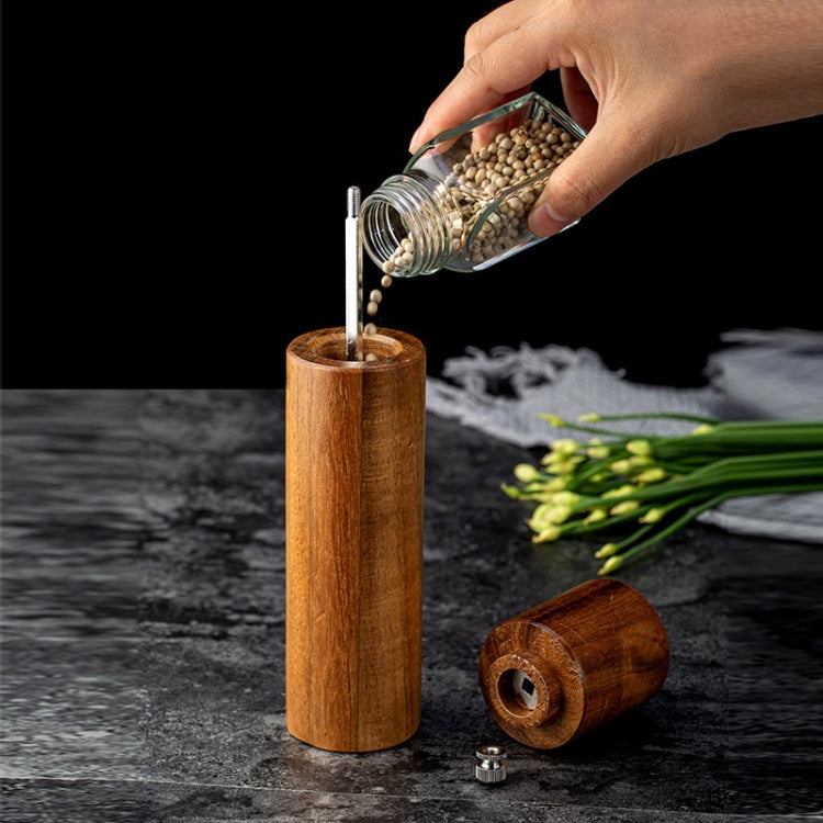 Moedor de Pimenta de Madeira para Uso Doméstico, Garrafa Manual para Sal Marinho, Ferramenta de Cozinha, Estilo 1