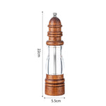 Moedor de Pimenta em Forma de Farol de Madeira para Uso Doméstico, Ferramenta Manual para Moer Sal Marinho, Estilo 2