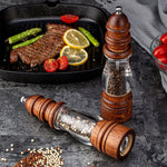Moedor de Pimenta em Forma de Farol de Madeira para Uso Doméstico, Ferramenta Manual para Moer Sal Marinho, Estilo 2