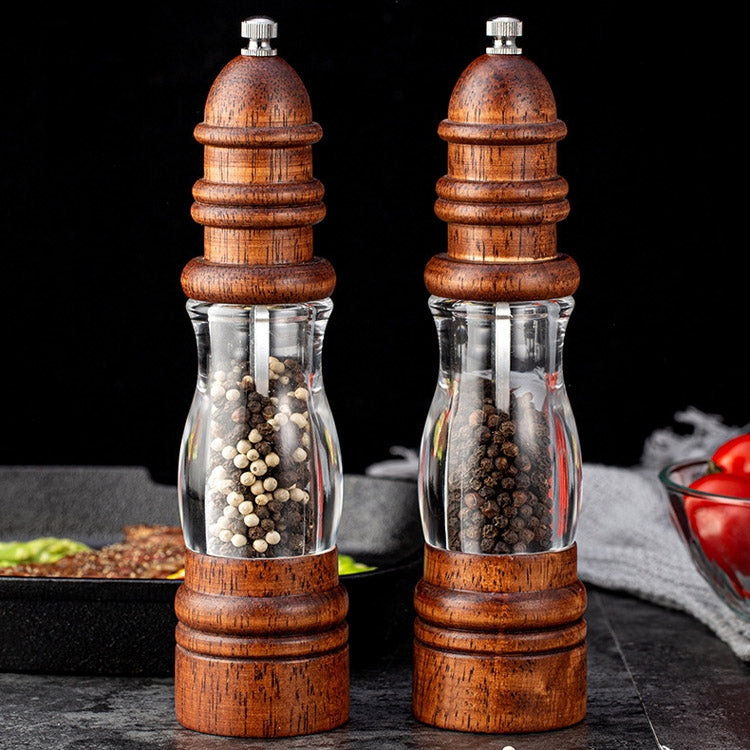 Moedor de Pimenta em Forma de Farol de Madeira para Uso Doméstico, Ferramenta Manual para Moer Sal Marinho, Estilo 2
