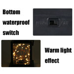 Luz de Vela com Fio de Cobre Solar para Jardim Exterior, Impermeável, Luz Decorativa para Relvado, Fio de Cobre / Luz Quente