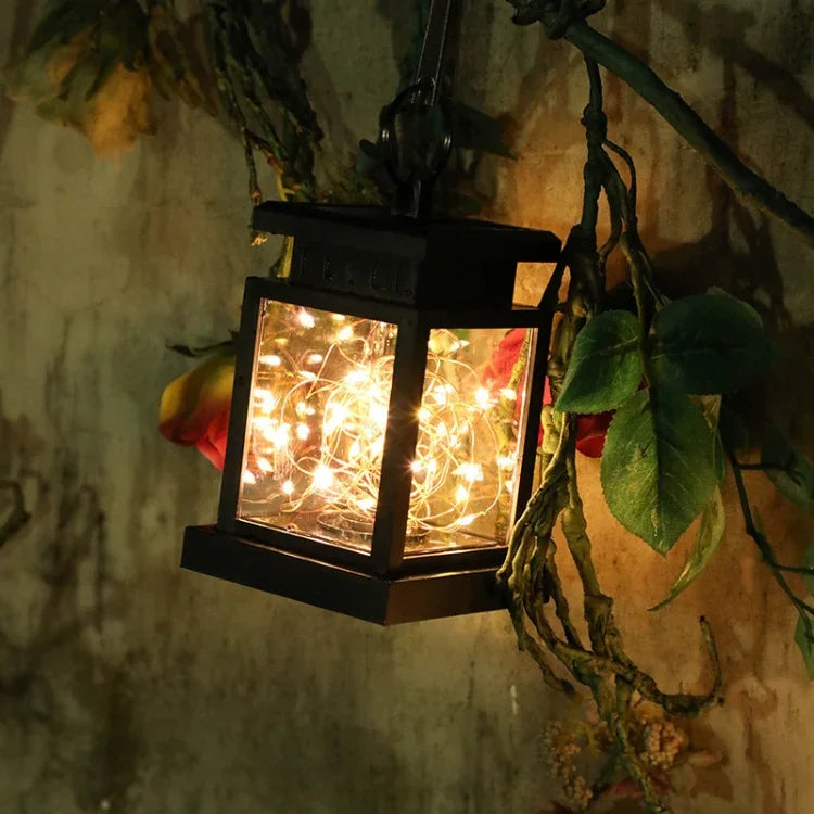 Luz de Vela com Fio de Cobre Solar para Jardim Exterior, Impermeável, Luz Decorativa para Relvado, Fio de Cobre / Luz Quente