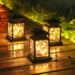 Luz de Vela com Fio de Cobre Solar para Jardim Exterior, Impermeável, Luz Decorativa para Relvado, Fio de Cobre / Luz Quente