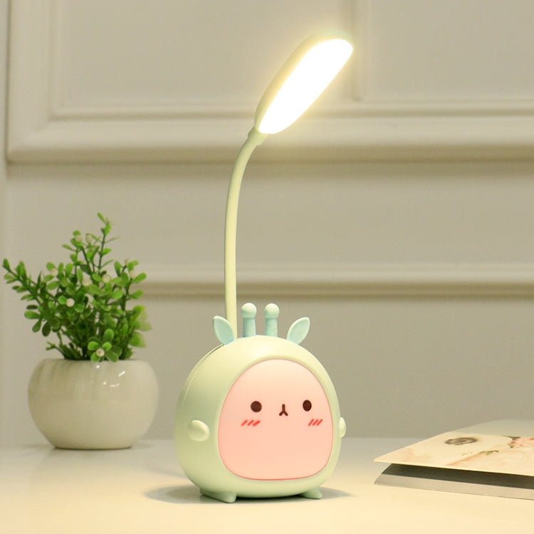 Candeeiro de Secretária Dobrável LED YW2021 Cartoon Fofo com Proteção para os Olhos, para Estudantes, Dormitório e Quarto, Azul