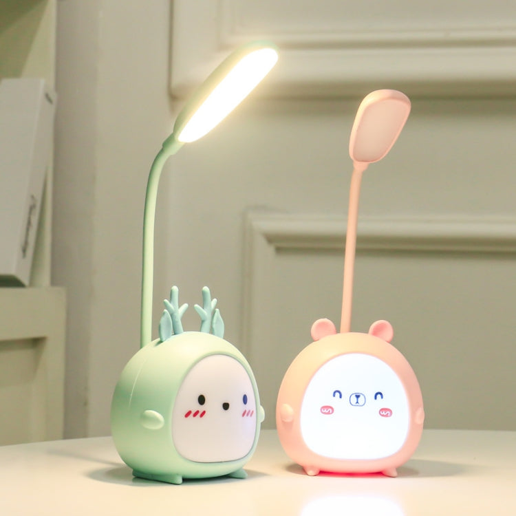 Candeeiro de Secretária Dobrável LED YW2021 Cartoon Fofo com Proteção para os Olhos, para Estudantes, Dormitório e Quarto, Azul