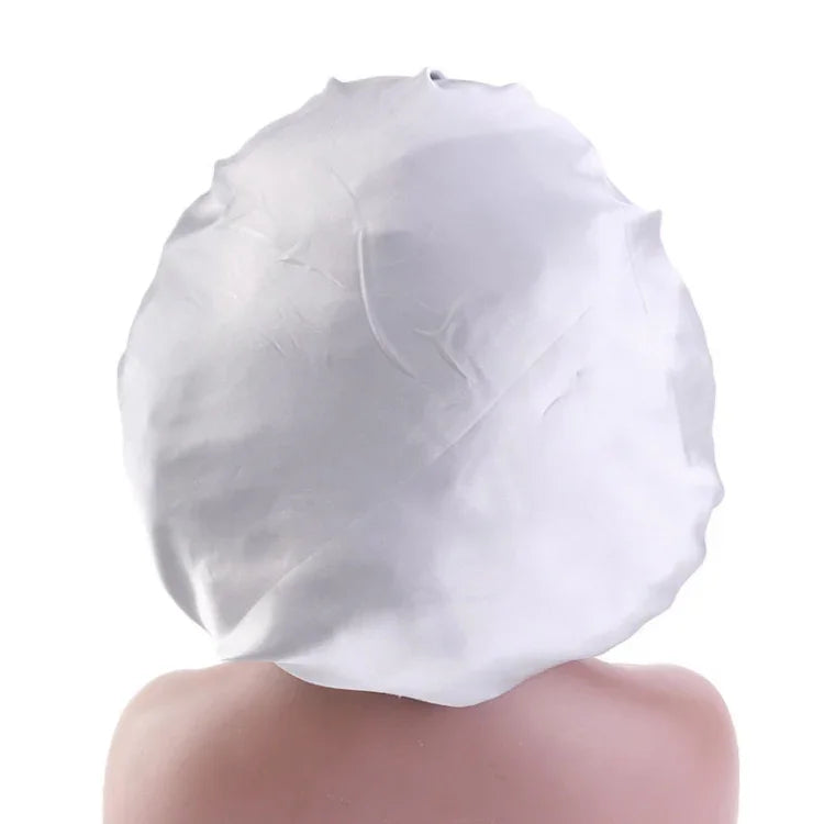 3 PCS TJM-405A Chapéu Grande Redondo de Cetim Esticado Aba Larga Chapéu de Noite Chapéu de Quimioterapia, Tamanho Único