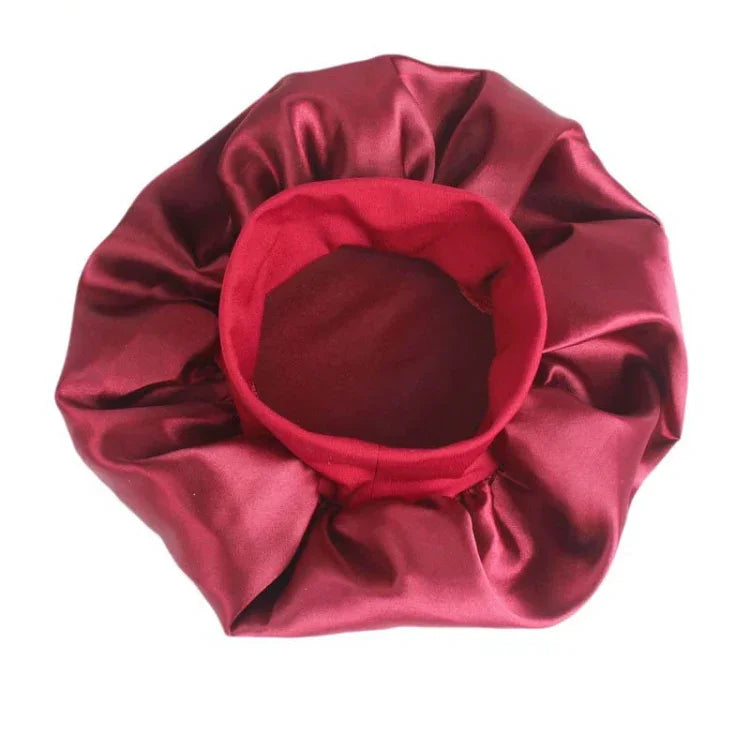 2 PCS TJM-301 Touca de Noite com Aba Larga e Banda Elástica Chapéu de Quimioterapia para Senhora, M 56-58cm