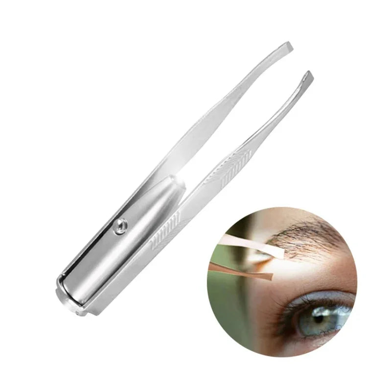 3 Pinças para Sobrancelhas com Luz LED Ferramenta de Maquilhagem Remoção de Pêlos dos Olhos Pestanas Acessórios de Beleza