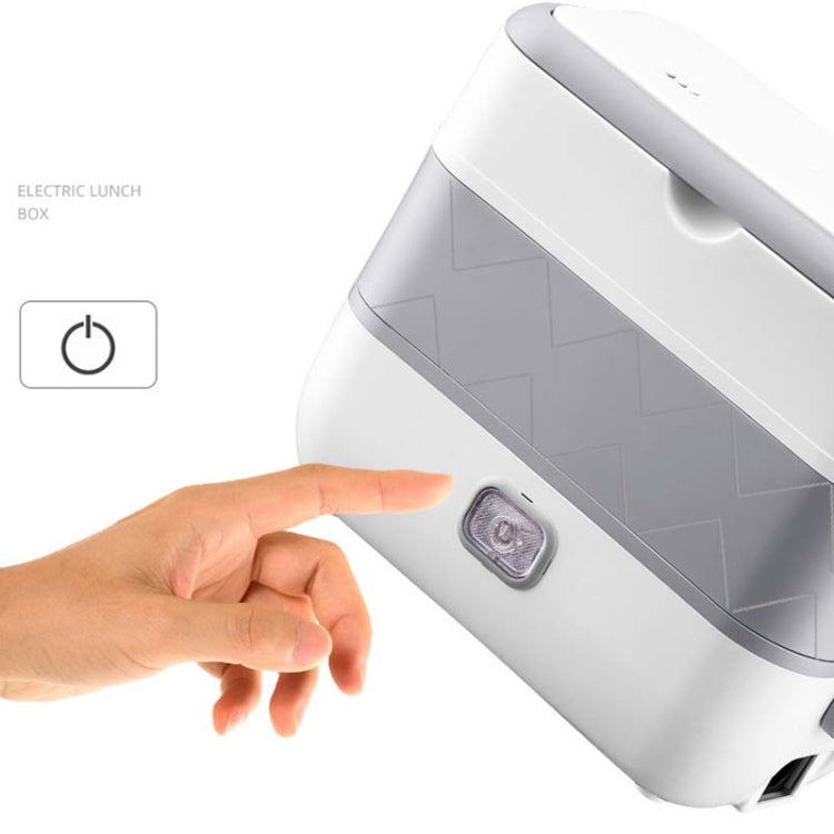 Lunch Box With Electric Heating And Heat Preservation Can Be Plugged In Barrel Office Worker Rice Cooker, EU Plug Double-gut