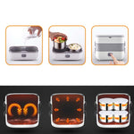 Lunch Box With Electric Heating And Heat Preservation Can Be Plugged In Barrel Office Worker Rice Cooker, EU Plug Double-gut