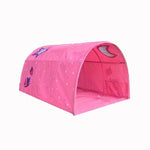 Tenda Casa de Jogo para Crianças para Cama em Casa, Túnel para Rastejar, Rosa, Azul com Rede Mosquiteira, Rosa com Rede Mosquiteira