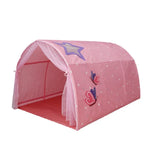 Tenda Casa de Jogo para Crianças para Cama em Casa, Túnel para Rastejar, Rosa, Azul com Rede Mosquiteira, Rosa com Rede Mosquiteira