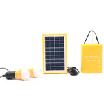 Sistema Solar Pequeno Multifuncional para Casa, Luz de Emergência Portátil, 3W, Amarelo, Verde, Vermelho