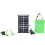 Sistema Solar Pequeno Multifuncional para Casa, Luz de Emergência Portátil, 3W, Amarelo, Verde, Vermelho