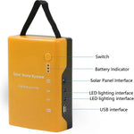 Sistema Solar Pequeno Multifuncional para Casa, Luz de Emergência Portátil, 3W, Amarelo, Verde, Vermelho