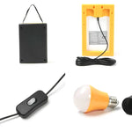 Sistema Solar Pequeno Multifuncional para Casa, Luz de Emergência Portátil, 3W, Amarelo, Verde, Vermelho