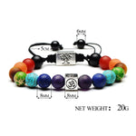 Tree of Life Multicolor Beads Stones Weave Yoga Rope Bracelets, Multicolor silver, Multicolor gold