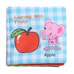 Chocalhos para Bebé, Livro de Pano de Animais Macios, Brinquedo de Carrinho para Recém-nascido, Brinquedo Suspenso para Aprendizagem Precoce, Formas de Fruta, Legume, Veículo