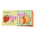 Chocalhos para Bebé, Livro de Pano de Animais Macios, Brinquedo de Carrinho para Recém-nascido, Brinquedo Suspenso para Aprendizagem Precoce, Formas de Fruta, Legume, Veículo