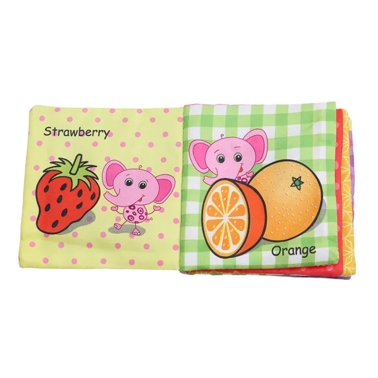 Chocalhos para Bebé, Livro de Pano de Animais Macios, Brinquedo de Carrinho para Recém-nascido, Brinquedo Suspenso para Aprendizagem Precoce, Formas de Fruta, Legume, Veículo