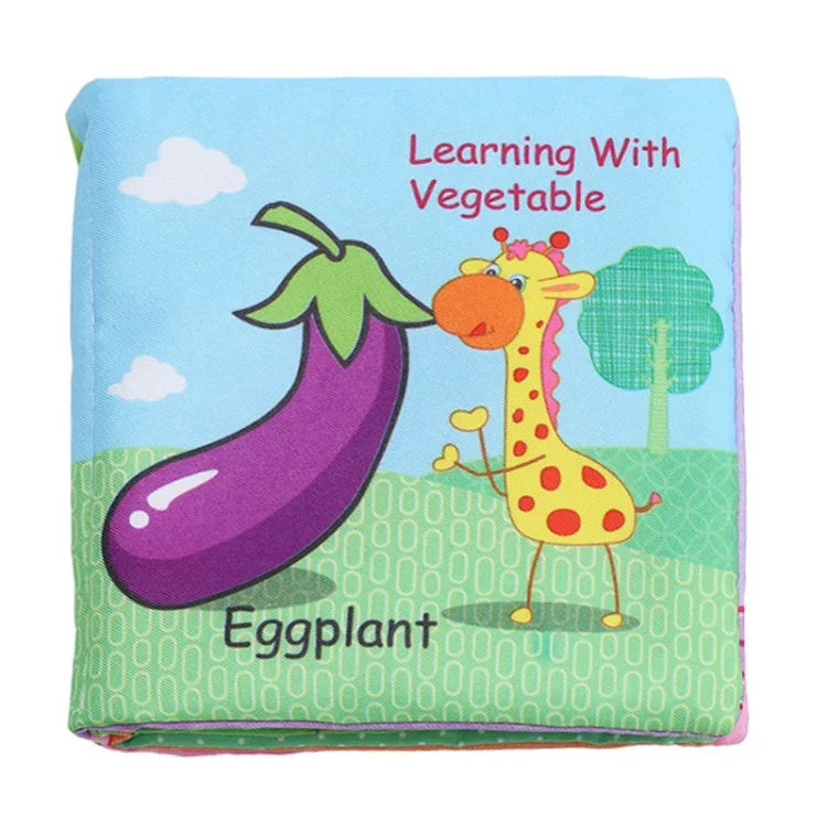 Chocalhos para Bebé, Livro de Pano de Animais Macios, Brinquedo de Carrinho para Recém-nascido, Brinquedo Suspenso para Aprendizagem Precoce, Formas de Fruta, Legume, Veículo