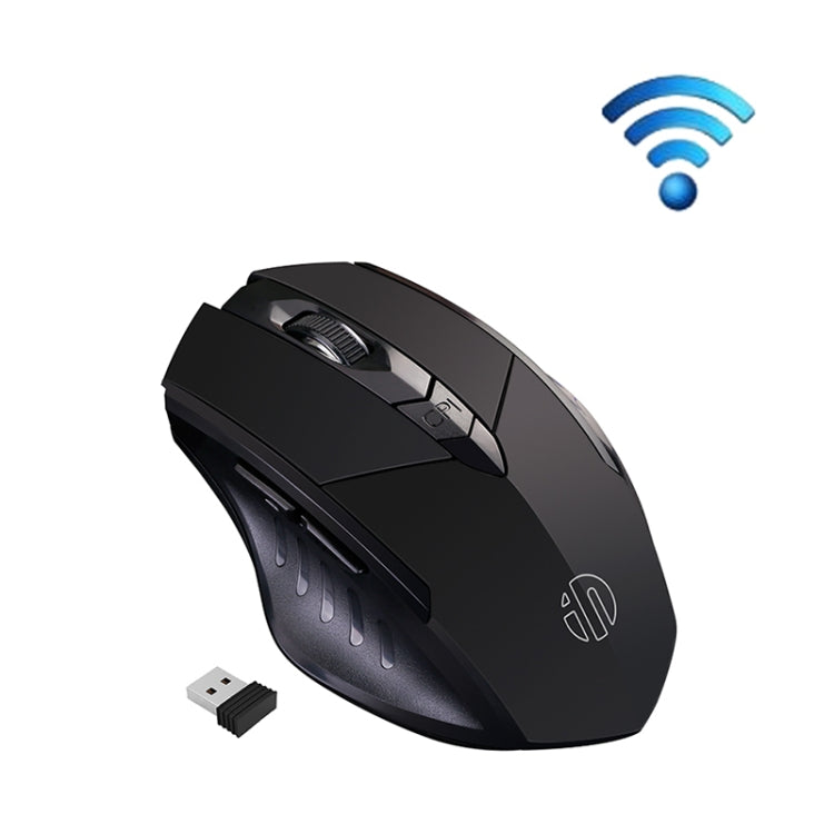 Rato mecânico sem fios Inphic A1 para jogos em casa, 6 teclas, 1000/1200/1600 DPI, cor: cinzento, sem fios + Bluetooth 4.0 + Bluetooth 5.0, preto, versão silenciosa com carregamento sem fios, cinzento