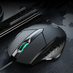 Rato com fios iluminado Inphic PW1 para jogos, definição macro silenciosa, comprimento do cabo: 1,5 m, versão silenciosa preta para negócios, versão silenciosa preta para jogos, versão silenciosa cinzento titânio para jogos