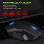 Rato com fios iluminado Inphic PW1 para jogos, definição macro silenciosa, comprimento do cabo: 1,5 m, versão silenciosa preta para negócios, versão silenciosa preta para jogos, versão silenciosa cinzento titânio para jogos