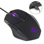 Rato com fios iluminado Inphic PW1 para jogos, definição macro silenciosa, comprimento do cabo: 1,5 m, versão silenciosa preta para negócios, versão silenciosa preta para jogos, versão silenciosa cinzento titânio para jogos