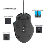 Rato com fios iluminado Inphic PW1 para jogos, definição macro silenciosa, comprimento do cabo: 1,5 m, versão silenciosa preta para negócios, versão silenciosa preta para jogos, versão silenciosa cinzento titânio para jogos