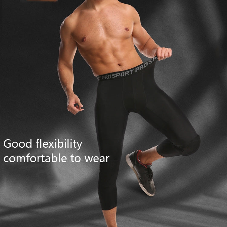 Calças Crash de Mel de Lycra de Alta Elasticidade para Homem Calças de Treino de Basquetebol Sete Décimos, S, M, L, XL, XXL, XXXL