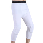 Calças Crash de Mel de Lycra de Alta Elasticidade para Homem Calças de Treino de Basquetebol Sete Décimos, S, M, L, XL, XXL, XXXL
