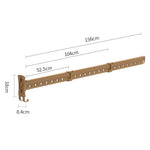 Varal de Roupa Dobrável Telescópico para Varanda, Varal de Parede para Uso Doméstico, Dourado Longo (3 Secções), Prateado Longo (3 Secções), Preto Longo (3 Secções)