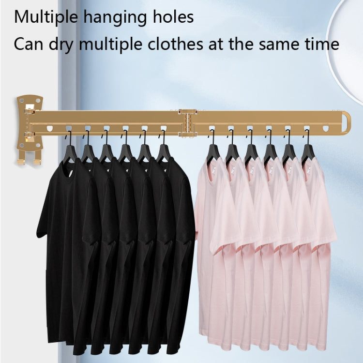 Varal de Roupa Dobrável Telescópico para Varanda, Varal de Parede para Uso Doméstico, Dourado Longo (3 Secções), Prateado Longo (3 Secções), Preto Longo (3 Secções)
