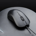 Rato com fios Inphic PB1 para escritório e jogos, definição macro silenciosa, comprimento do cabo: 1,5 m, luz respiratória clássica traseira, luz respiratória branca mate