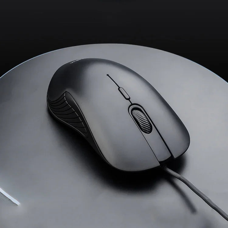 Rato com fios Inphic PB1 para escritório e jogos, definição macro silenciosa, comprimento do cabo: 1,5 m, luz respiratória clássica traseira, luz respiratória branca mate