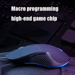 Rato com fios Inphic PB1 para escritório e jogos, definição macro silenciosa, comprimento do cabo: 1,5 m, luz respiratória clássica traseira, luz respiratória branca mate
