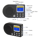 Reprodutor eletrónico de chamadas para pássaros para exterior MP3 com comando remoto sem fios, ficha US, ficha EU