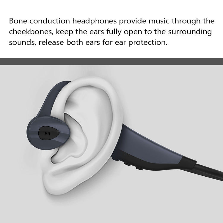 Auricular Sem Fios Bluetooth 5.0 de Condução Óssea K7, Auriculares à Prova de Água, 16GB RAM