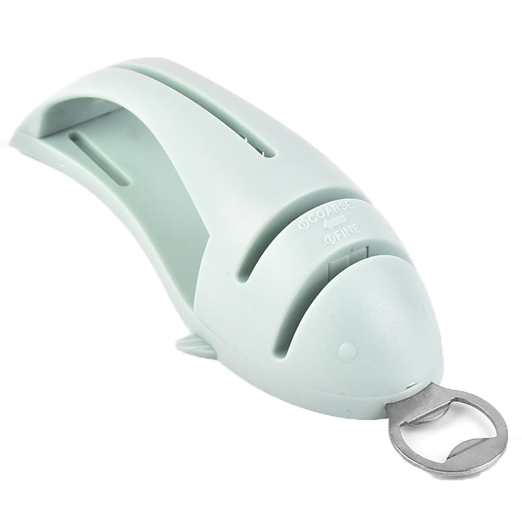 Afiador de Facas Multifuncional em Forma de Peixe, Suporte, Afiador de Facas de Aço Tungsténio com Diamante, Verde, Rosa, Preto