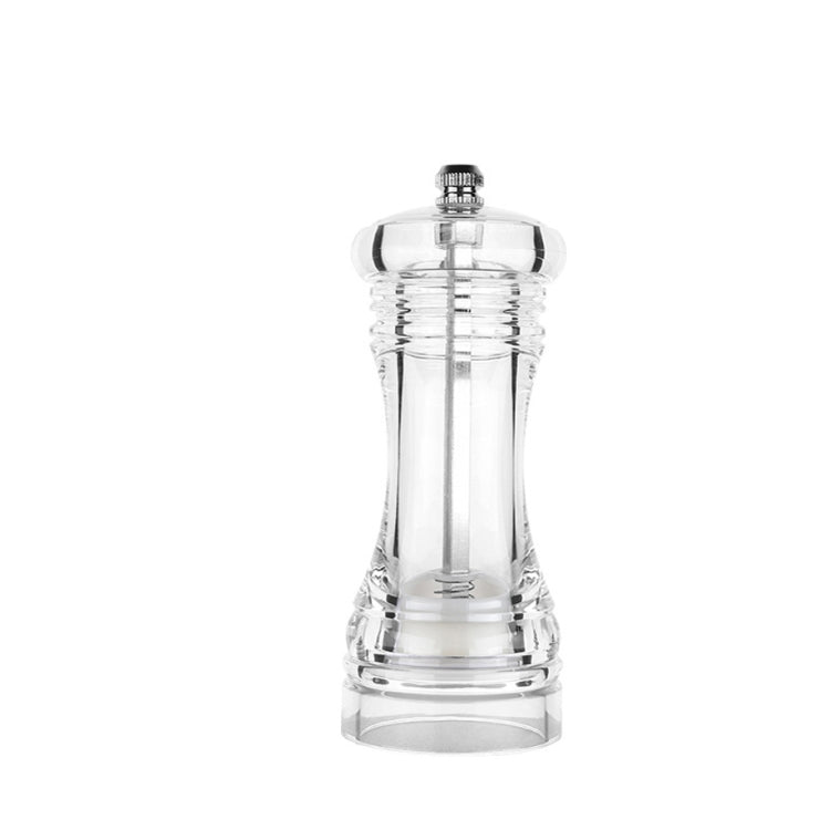 Moedor de Pimenta Manual Transparente em Acrílico, Núcleo de Cerâmica, Frasco Multiuso para Temperos, 4 Polegadas, 5 Polegadas, 6 Polegadas