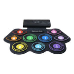 Bateria de Lítio Recarrregável Conjunto de Bateria de Bateria Eletrónica Colorida de Tambor Enrolado à Mão em Silicone, MD862C